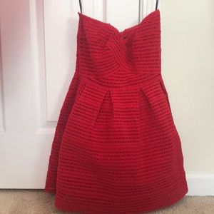 Forever 21 Red Strapless Party Dress
